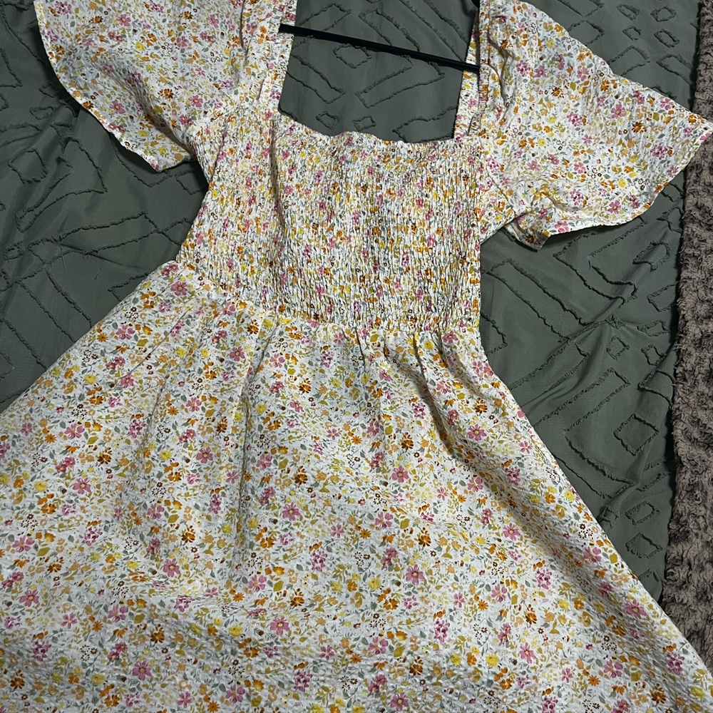 Princess Polly Ruffled Tiered Pink and Yellow Sundress